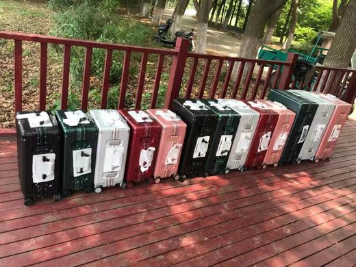 DU家渠道！代狗好几千元的拉杆箱！复古款沟槽式铝镁合金框架旅行箱拉杆箱！ 商品图1