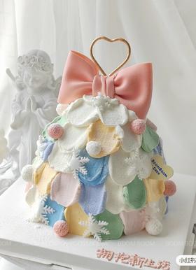 【臻品系列】---【翻糖蝴蝶结彩色塔】