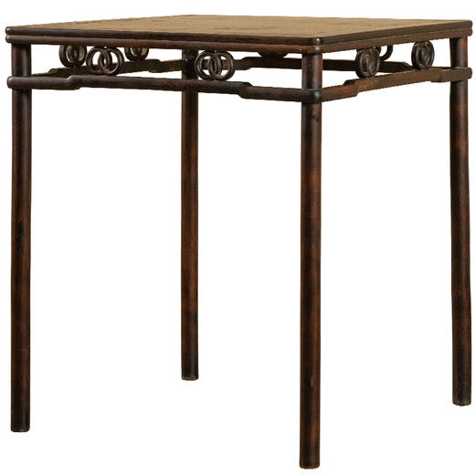 清 红木圆包圆双圈卡字花方桌 商品图5