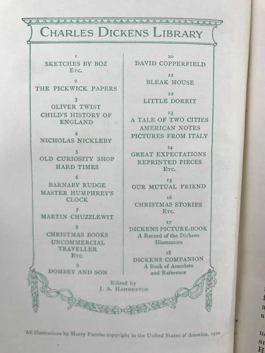 1910年 狄更斯《老古玩店》 32幅插图 漆布精装32开 商品图4