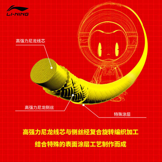 【双11大促进行中】李宁（LI-NING） 羽毛球线强反弹全能耐久打线比赛款羽线 【L67】高弹线 商品图1