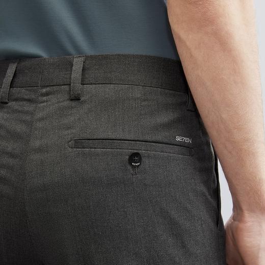 【含桑蚕丝/莫代尔】柒牌西裤男士春夏新款商务通勤直筒男裤	124H71210 商品图2