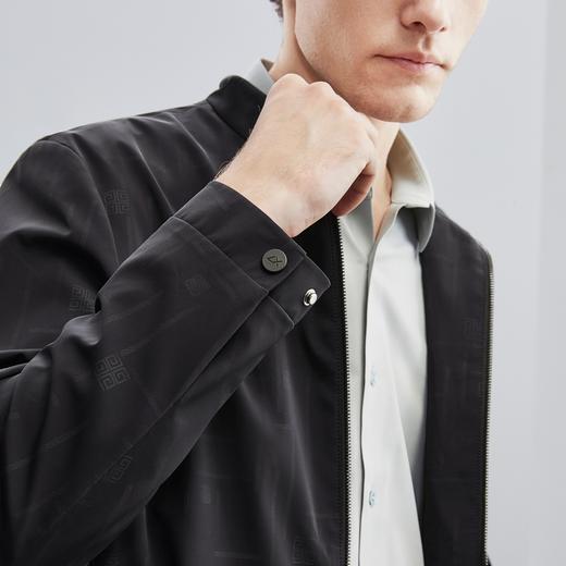 【特价】柒牌男士立领夹克衫春季新款商务休闲中青年满身印花男装外套	124K70090 商品图2