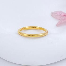 【限时克减150元】足金999.9 实心固口圈戒素圈戒指光圈戒指（面宽约1.6-2mm）(AIJZ00031)（预售产品下单后不退款不退货不换货不补差价