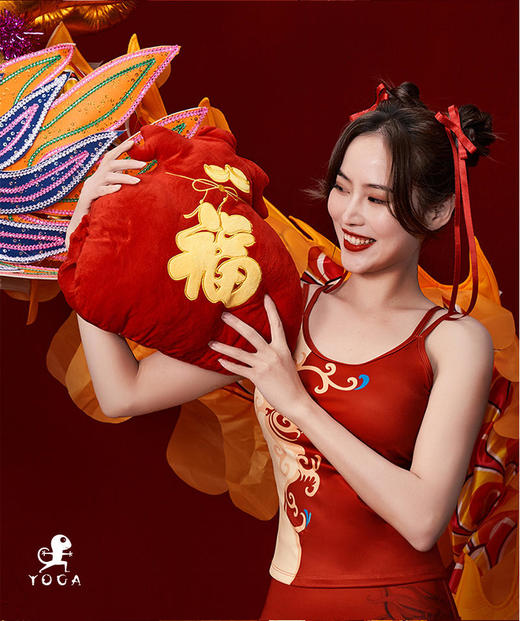 壁虎瑜伽【瑞龙呈祥-上衣】印花上衣（可拆卸胸垫）【2024年1月8日发货】 商品图2