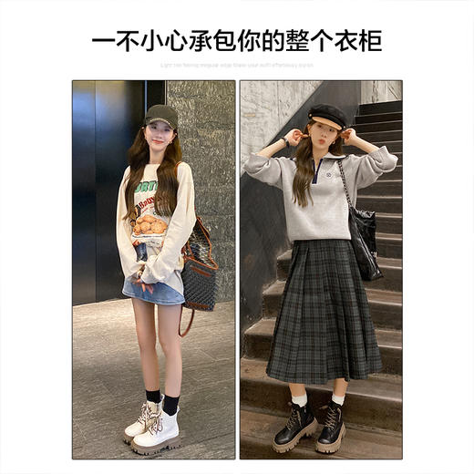 优选丨ZHR平底短靴女 英伦风时尚复古靴子ins厚底圆头马丁靴   商品图9