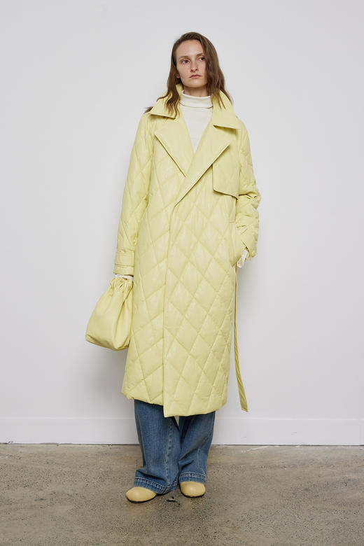 环保皮风衣羽绒服 商品图0