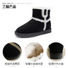 ZHR雪地靴女2023年冬季新款时尚休闲加绒百搭保暖厚底撞色毛边短筒靴 商品缩略图13