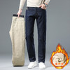 红览 男士羊羔绒加绒牛仔裤宽松加厚直筒裤308 商品缩略图1