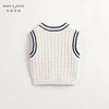 【休闲学院】马克珍妮男女童V领绞花针织马甲儿童春装新款240312 商品缩略图1