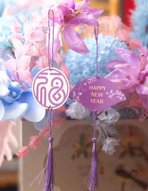 【新】年宵花装饰/新中式挂卡（含流苏挂绳） 商品图6