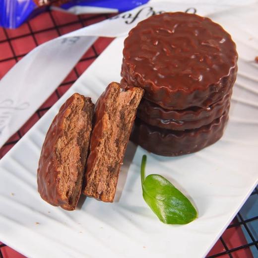 【俄罗斯零食】KONTI巧克力味三明治饼干250g 商品图2
