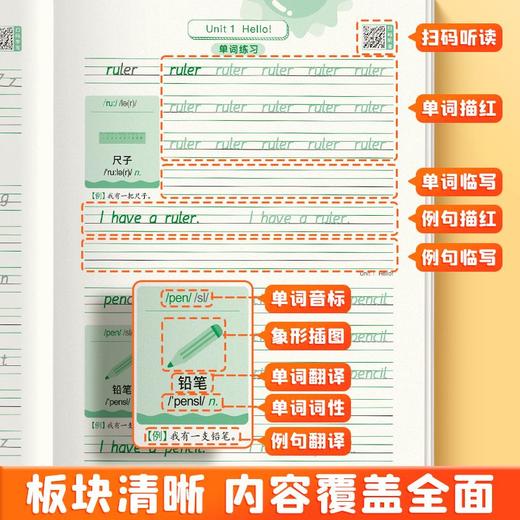 衡水体英语同步练字帖三四五六年级上下册人教版同步课本单词字母 商品图6