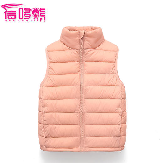 【舒适保暖】秋冬时尚新款立领中大童轻薄款儿童保暖棉马甲 商品图0