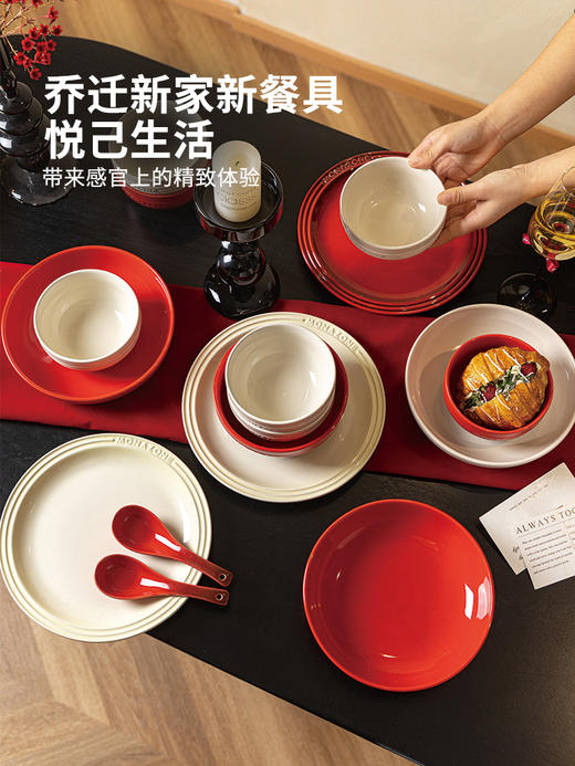 摩登主妇MONAZONE碗碟套装2024新年礼盒乔迁家用炻瓷碗盘筷子餐具 商品图3
