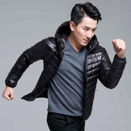 红览 男立领/连帽轻羽绒服冬装外套H17 商品图2