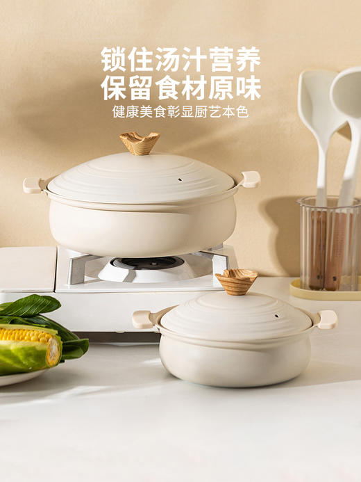 摩登主妇双耳汤锅家用燃气电磁炉煲汤煮粥专用炖锅火锅煮锅泡面锅 商品图4