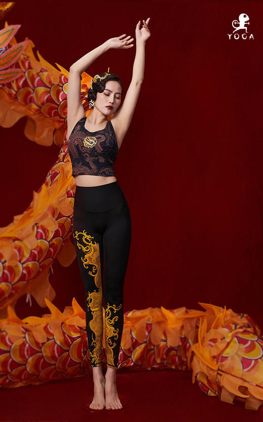 壁虎瑜伽【龙行天下-上衣】印花上衣（可拆卸胸垫）【2024年1月8日发货】 商品图5