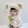 【萌趣生动 温暖呵护】宝宝帽子秋冬季毛绒围巾一体婴儿可爱超萌加厚护耳帽保暖帽男女童 商品缩略图1