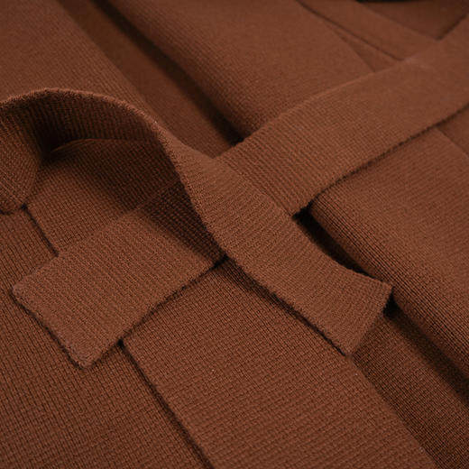 东黎 • 小山羊绒女士秋冬连帽系带中长款开衫 3370 商品图8