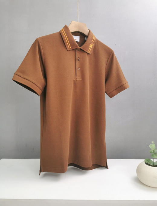 战马 2024春夏新款 马术骑士刺绣标 翻领短袖POLO衫 4色 Z-11221 商品图5