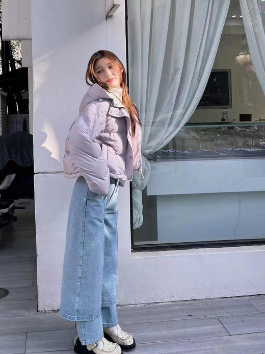 撞色里布鹅绒连帽面包服 商品图2