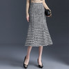 格纹中长款简约修身时尚包臀鱼尾裙2024年新款通勤洋气高腰半身裙MYX-JY-6721-L 商品缩略图1
