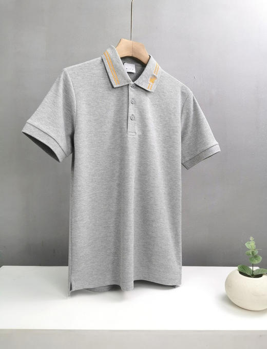 战马 2024春夏新款 马术骑士刺绣标 翻领短袖POLO衫 4色 Z-11221 商品图8