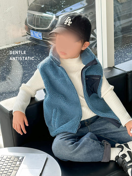 裁缝学苑TX36童装羊羔绒马甲纸样外套儿童秋冬款背心马夹加绒版型 商品图3