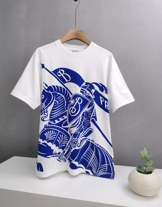 战马 2024春夏新款 马术骑士印花 圆领短袖T恤 Z-11220 商品图4