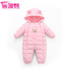 秋冬新款可爱卡通刺绣连帽耳朵款婴儿连体衣爬服 商品缩略图3