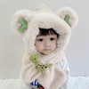 【萌趣生动 温暖呵护】宝宝帽子秋冬季毛绒围巾一体婴儿可爱超萌加厚护耳帽保暖帽男女童 商品缩略图2