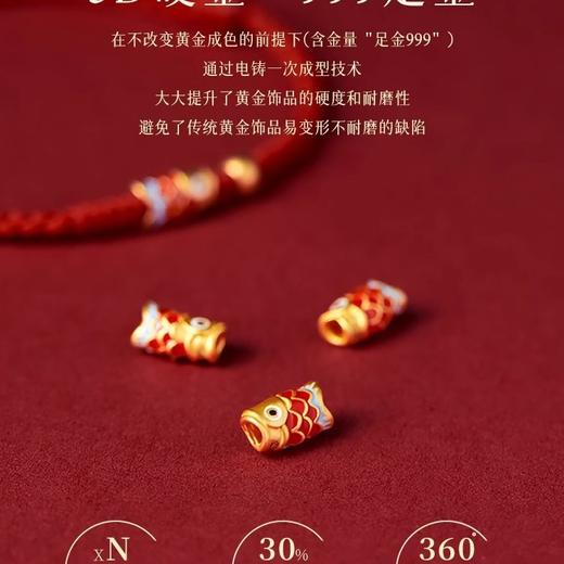 上岸锦鲤【本命年红绳手链】女生编织绳 手绳脚链 情侣礼物 商品图2