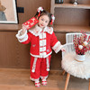 汉服女童秋冬款唐装红色拜年服，儿童新年服中国风女孩喜庆唐装PJX-DDG2333 商品缩略图3