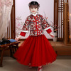 女童中国风唐装，拜年服冬季套装QCS-1221 商品缩略图0