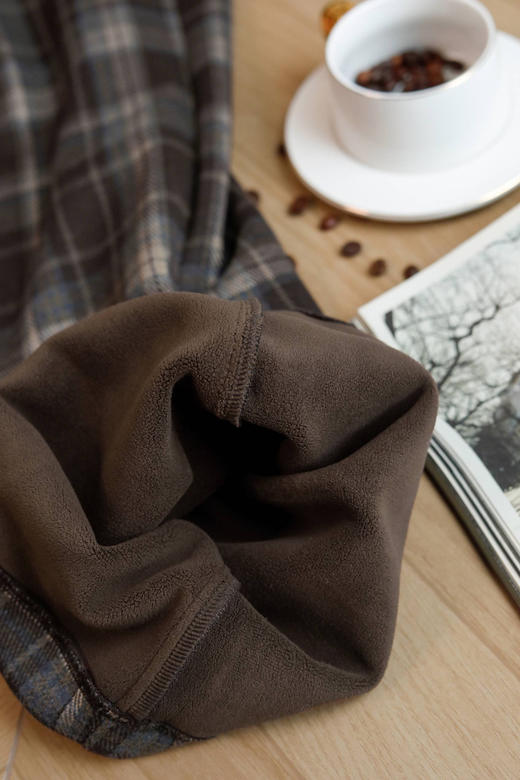 【限时抢购】【全量检品】国内一线代工  女士韩版休闲格子加绒保暖休闲裤  002A016291 商品图4