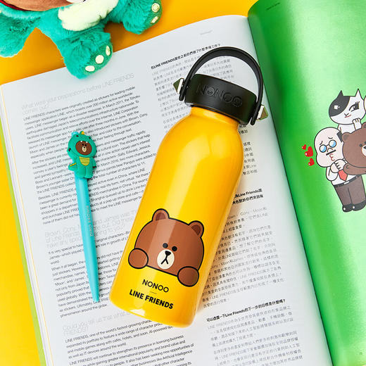 NONOO萌趣酷卡保温杯可爱可妮兔布朗熊水杯便携情侣保温杯 商品图4