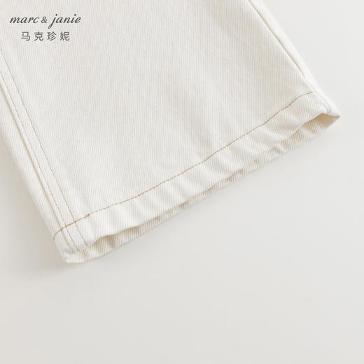 马克珍妮女童百搭牛仔裤阔腿裤儿童纯棉裤子2024年春装新款240228 商品图4