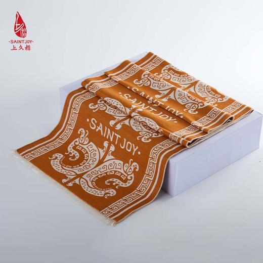SAINTJOY/上久楷 丝毛围巾  丝毛长巾  祥瑞龙纹 CJS23024 商品图3