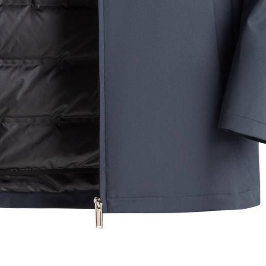 【一衣两穿 爸爸装】罗蒙秋冬可脱卸羽绒内胆中长款羽绒服男老干部羽绒夹克爸爸装外套男 商品图5