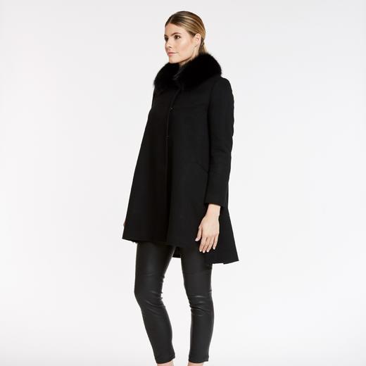 定制—衣橱新宠—高奢款斗篷型羊毛羊绒大衣 - 通勤外套  1606006 商品图3