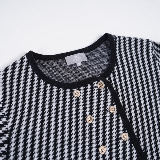 东黎 • 山羊绒  女士秋冬 斜纹提花小香风开衫  3050 商品图2