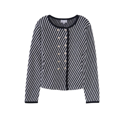 东黎 • 山羊绒  女士秋冬 斜纹提花小香风开衫  3050 商品图1