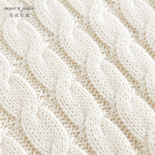 【休闲学院】马克珍妮男女童V领绞花针织马甲儿童春装新款240312 商品图4