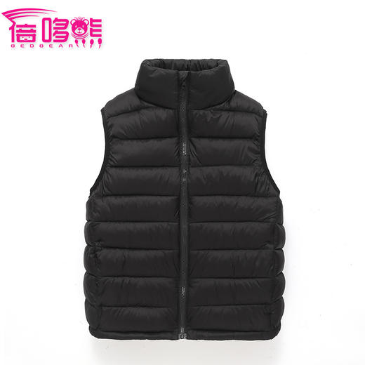 【舒适保暖】秋冬时尚新款立领中大童轻薄款儿童保暖棉马甲 商品图2