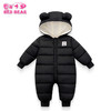 【时尚百搭】冬季新款连帽耳朵毛绒里衬加厚保暖宝宝连体衣婴幼儿爬服 商品缩略图0