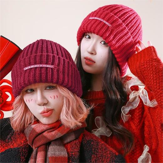 CACUSS 多巴胺针织保暖堆堆帽 ZZ230486 商品图0