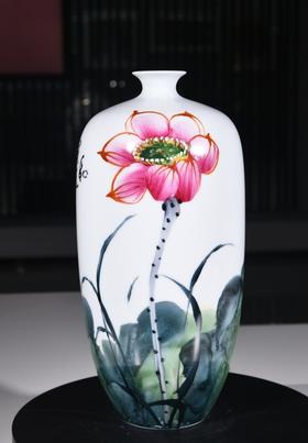 泼彩加掌画和美连心赏瓶