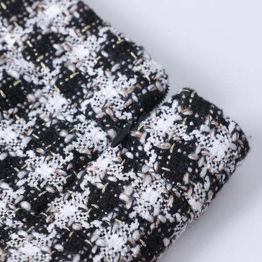 格纹中长款简约修身时尚包臀鱼尾裙2024年新款通勤洋气高腰半身裙MYX-JY-6721-L 商品图3