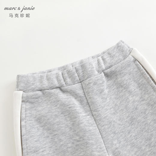 【休闲学院】马克珍妮女童超舒棉撞色喇叭裤儿童裤子春装 240122 商品图3